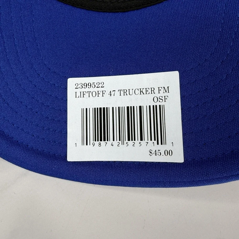 Texas Rangers Hat Cap Snap Back Mens One Size Blue White MLB Baseball 47 Trucker